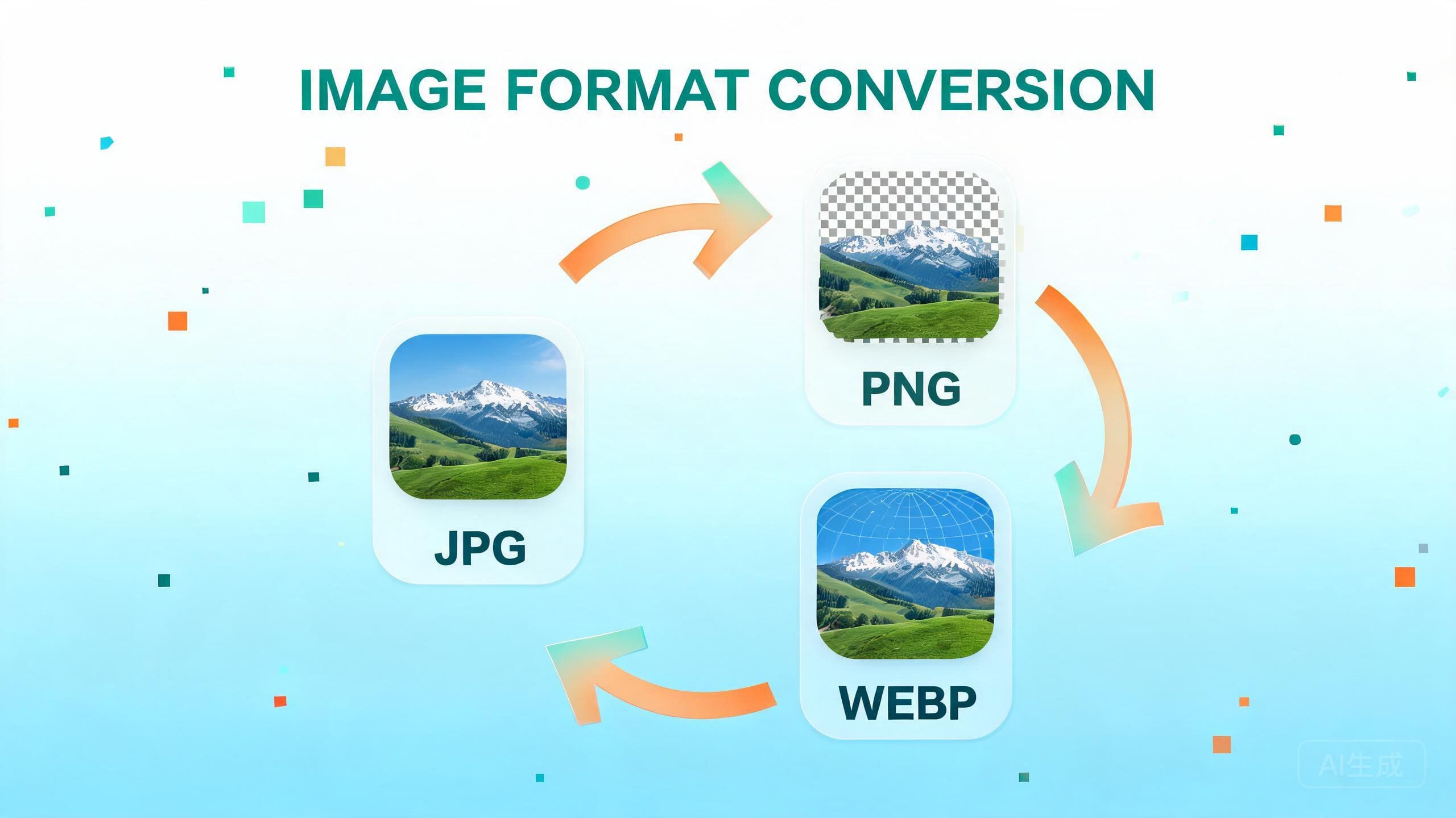 JPG、PNG、WebP怎么互相转换？免费在线图片格式转换工具，批量20张