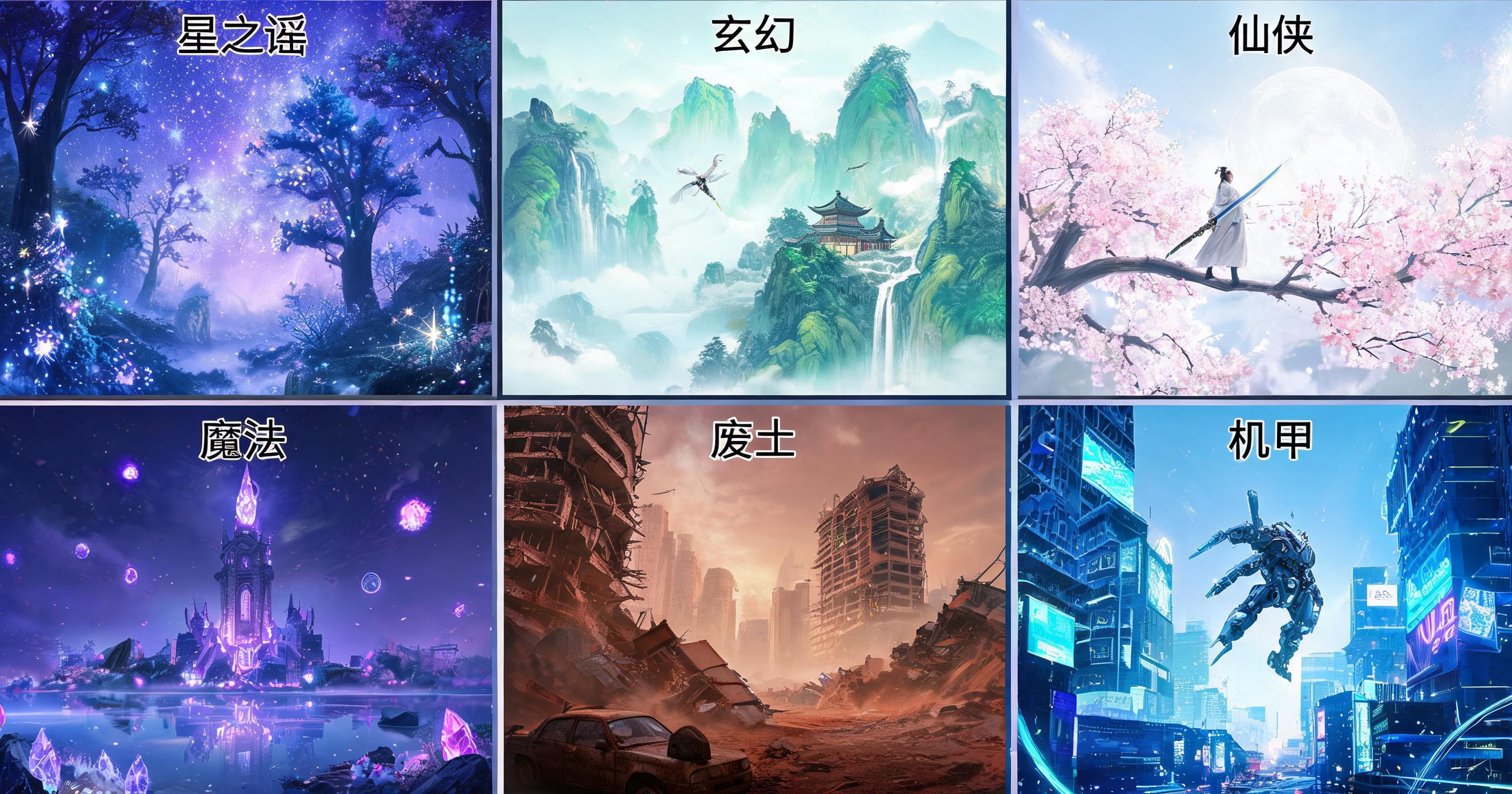 异界拾光6种世界观详解：星之谣、玄幻、仙侠、魔法、废土、机甲